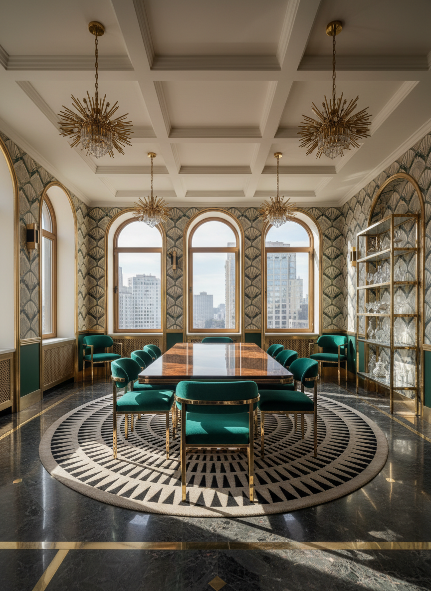 Art Deco room redesigned by restylai