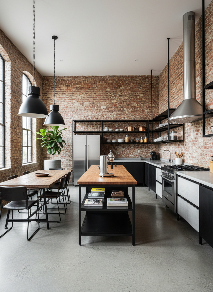 Industrial room redesigned by restylai